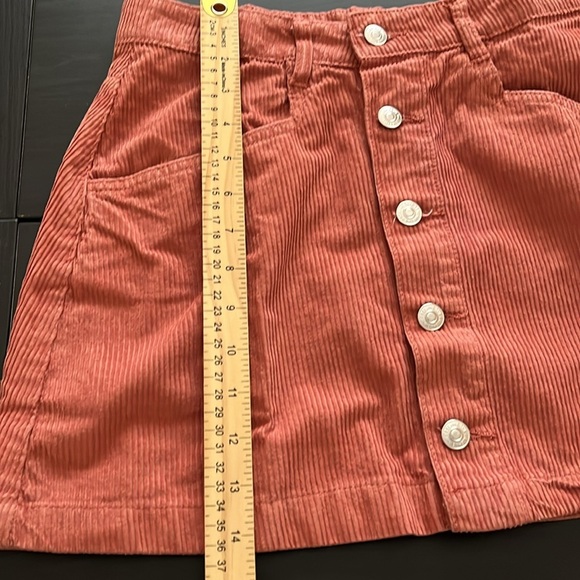 Free People Ray Corduroy Button-up Mini Skirt Size 4 - Picture 10 of 10